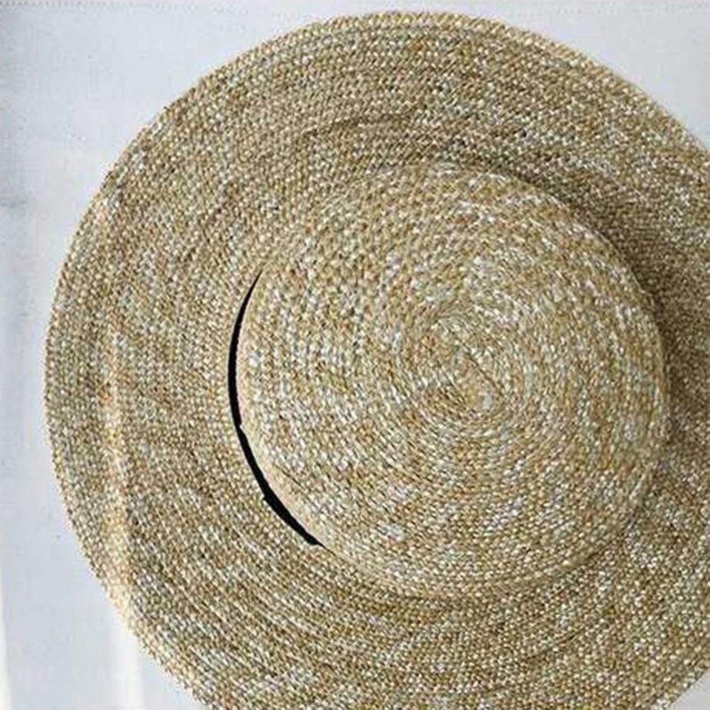 Straw Bohemian Grosgrain Ribbon Hat - Picture 4 of 6